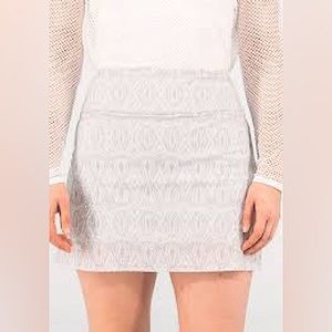 White Crochet Mini Skirt